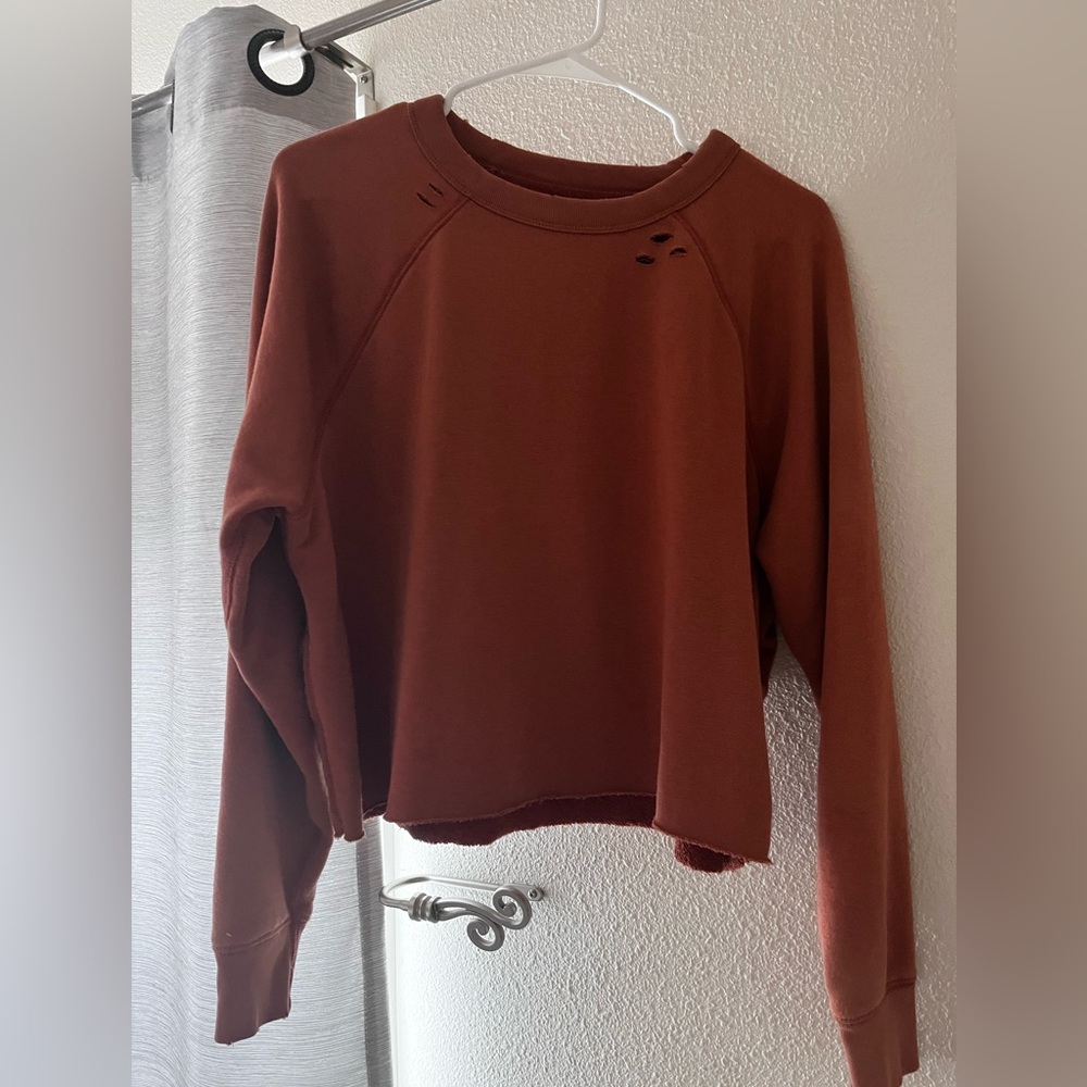Small Aerie Crewneck Cropped Orange